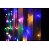 Instalatie Craciun, Tip Perdea IP44, 3m x 2m, 200 Led-uri, Multicolor, USB si telecomanda cu 8 functii, Vivimall - vivimall.ro