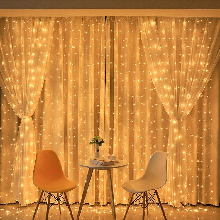 Instalatie Craciun, Tip Perdea, Ip44, 480 Led-Uri, Alb Cald, 8 Jocuri De Lumini, 31V, Ip44, Ghirlanda Luminoasa, Interconectabila, Prelungitor 3 M Inclus, Fir, Interior/ Exterior