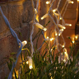 Instalatie Craciun, Tip Perdea, IP44, 6 m x 3 m, 480 LED-uri, Alb Cald, cu 8 jocuri de lumini, 31 V, 9W, Interconectabila, Prelungitor 3 m inclus, Fir transparent, Interior/ Exterior, Vivimall - vivimall.ro