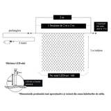 Capăt conector interconectabil instalație plasă LED Crăciun, detaliu tehnică 5 cm