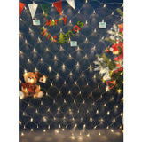 Instalatie Craciun, Tip Plasa, 3 m x 2 m, 240 LED-uri, Alb cald, 8 jocuri de lumini, Transformator, Interconectabila, Prelungitor 3 m inclus, Fir transparent, Vivimall - vivimall.ro