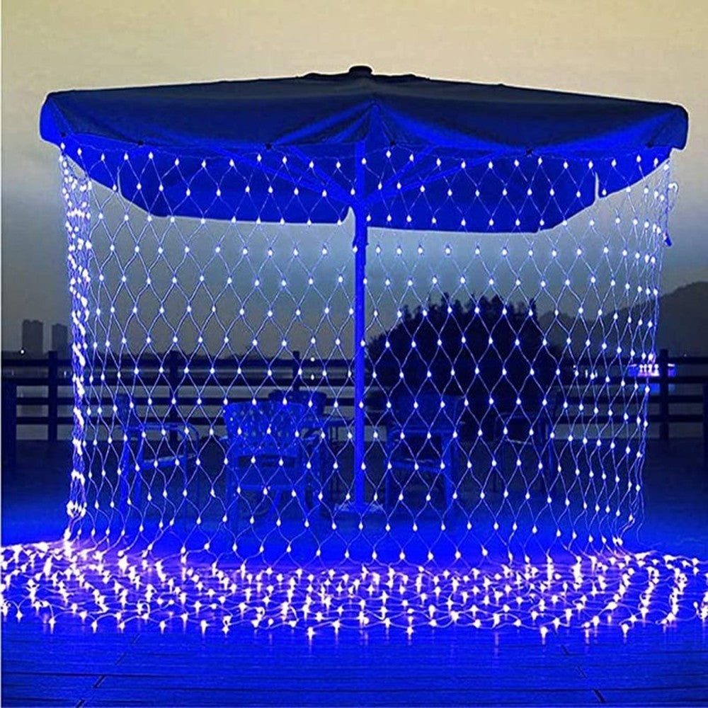 Instalatie Craciun, Tip Plasa, Ip 44, 560 Led-Uri, Albastru, 8 Jocuri De Lumini, Transformator Fara Telecomanda, Interconectabila, Prelungitor 5 M Inclus, Fir