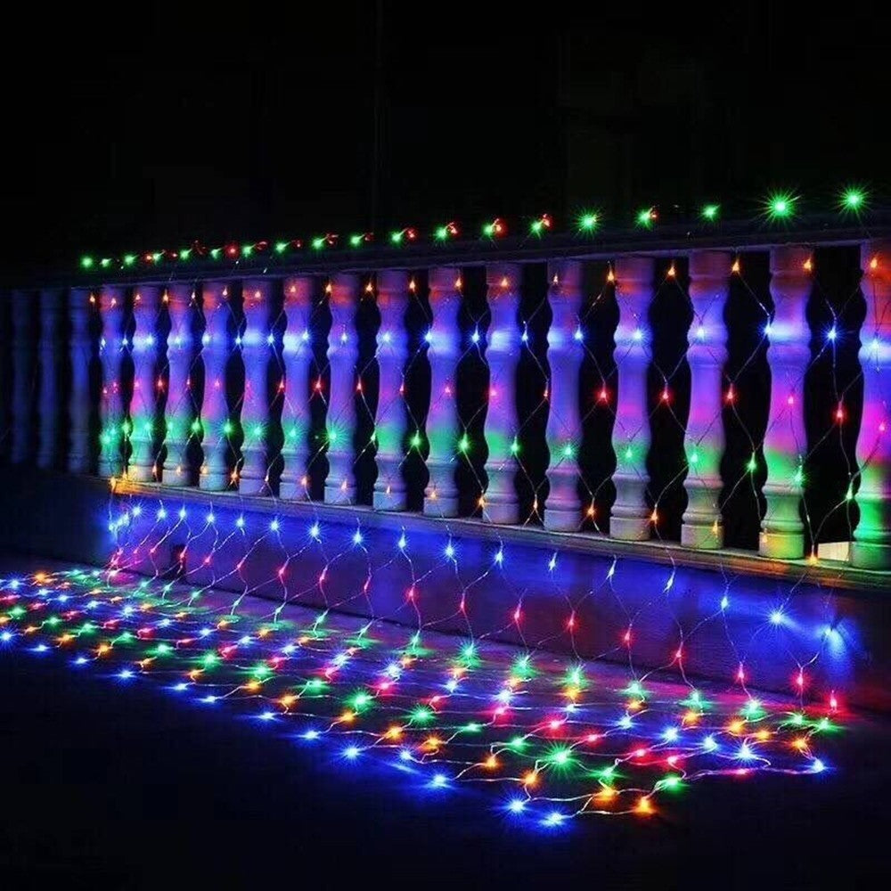 Instalatie Craciun, Tip Plasa, Ip 44, 960 Led-Uri, Multicolor, 8 Jocuri De Lumini, Transformator Fara Telecomanda, Interconectabila, Prelungitor 3 M Inclus, Fir