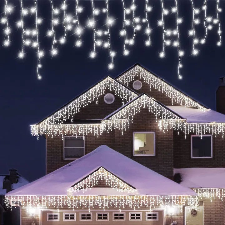 Instalatie Craciun Tip Turturi, 5 M, 143 Led-Uri, Ip44, Rece, 8 Jocuri De Lumini, Interconectabila, Prelungitor 3 M Inclus, Fir Cupru, Interior/Exterior