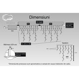 Instalatie Craciun Turturi, Ip44, 10 M, 286 Led-Uri,Perdea Franjurata, Alb Rece, 8 Jocuri De Lumini, Transformator 31 V, Putere 9 W, Interconectabila, Interior/Exterior, Prelungitor 5 M Inclus, Fir