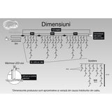 Instalatie Craciun Turturi, Ip44, 13 M, 382 Led-Uri,Perdea Franjurata, Alb Cald, 8 Jocuri De Lumini, Transformator 31 V, Putere 9 W, Interconectabila, Interior/Exterior, Prelungitor 3 M Inclus, Fir