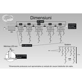 Instalatie Craciun Turturi, Ip44, 21 M, 621 Led-Uri,Perdea Franjurata, Alb Cald, 8 Jocuri De Lumini, Transformator 31 V, Putere 9 W, Interconectabila, Interior/Exterior, Prelungitor 3 M Inclus, Fir