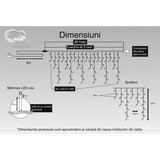 Instalatie Craciun Turturi, Ip44, 30 M, 239 Led-Uri,Perdea Franjurata, 8 Jocuri De Lumini, Transformator 31 V, Putere 9 W, Interconectabila, Interior/Exterior, Prelungitor 5 M Inclus, Fir Alb