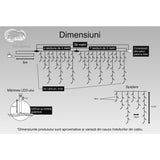 Instalatie Craciun Turturi, Ip44, 39 M, 1133 Led-Uri,Perdea Franjurata, Alb Rece, 8 Jocuri De Lumini, Transformator 31 V, Putere 9 W, Interconectabila, Interior/Exterior, Prelungitor 5 M Inclus, Fir