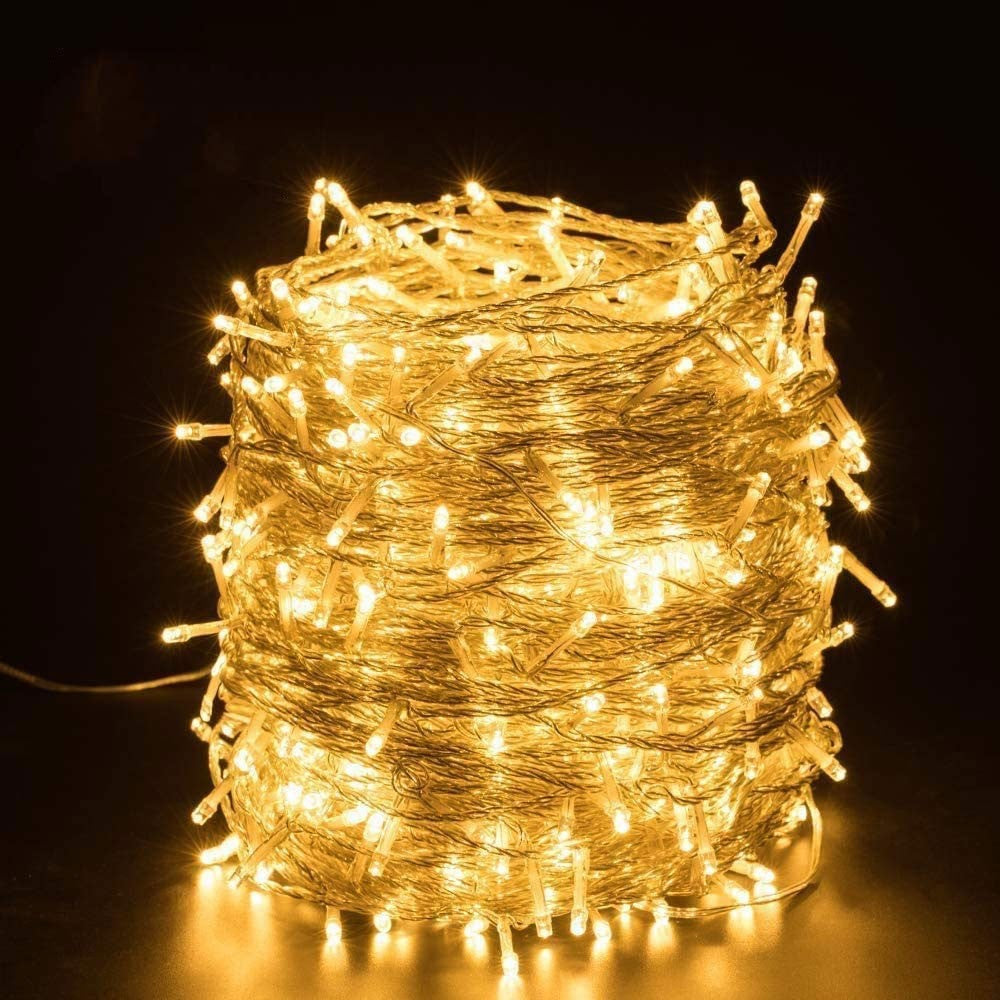 Instalatie Craciun Turturi, Ip44, 5 M, 143 Led-Uri,Perdea Franjurata, Alb Cald, 8 Jocuri De Lumini, Transformator 31 V, Putere 9 W, Interconectabila, Interior/Exterior, Prelungitor 5 M Inclus, Fir