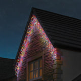 Instalatie Craciun Yoto, Tip Franjuri/Turturi, 4 M, 120 Led-Uri, Prelungitor 1.5 M, 8 Jocuri De Lumini, Interconectabila, Conectare La Retea, Fir, Interior/Exterior, Multicolor - vivimall.ro