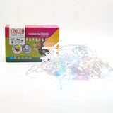 Instalatie Craciun Yoto, Tip Franjuri/Turturi, 4 M, 120 Led-Uri, Prelungitor 1.5 M, 8 Jocuri De Lumini, Interconectabila, Conectare La Retea, Fir, Interior/Exterior, Multicolor - vivimall.ro