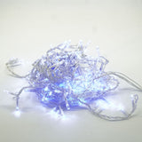 Instalatie Craciun Yoto, Tip Franjuri/Turturi, 4 M, 120 Led-Uri, Prelungitor 1.5 M, 8 Jocuri De Lumini, Interconectabila, Conectare La Retea, Fir, Interior/Exterior, Albastru - vivimall.ro
