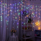 Instalație Crăciun Yoto franjuri 7 m montată la fereastră, interior, efect luminos festiv