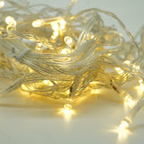 Instalatie Craciun Yoto, Tip Perdea, 2 m x 1 m, 120 LED-uri, Prelungitor 1.5 m, 8 Jocuri de Lumini, Interconectabila, Fir transparent, Interior/Exterior, Alb Cald - vivimall.ro