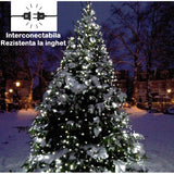 Instalatie Craciun Yoto, Tip Plasa, 1.5 m x 1.5 m, 120 LED-uri, Prelungitor 1.5 m, 8 Jocuri de Lumini, Interconectabila, Fir transparent, Interior/Exterior, Alb Rece - vivimall.ro