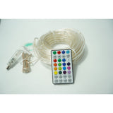 Instalatie de Craciun,10 metri,100 LED-uri,telecomanda 32 de functii,multicolor RGB,USB,tub luminos,interior/exterior,Vivimall - vivimall.ro