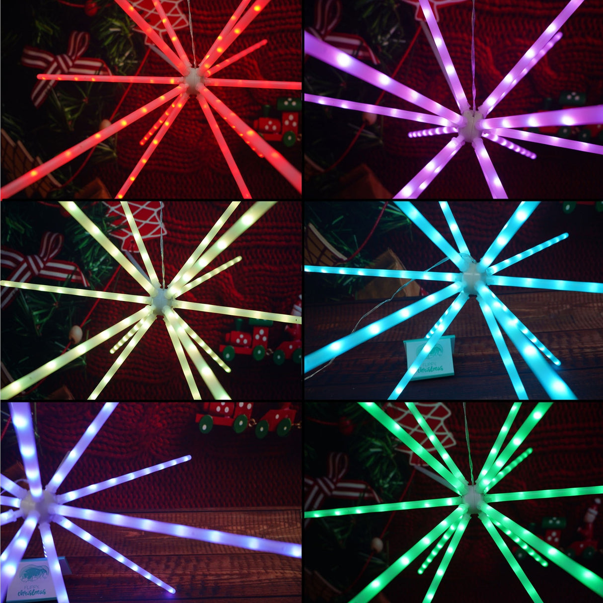 Instalatie De Craciun,112 Led-Urijoc De Lumini, Rgb,Explozie Stelara,Cu Transformator,Fir Cupru,Interior/Exterior