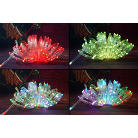 Instalatie de Craciun,20 metri,200 LED-uri,telecomanda 32 de functii,multicolor RGB,USB,tub luminos,interior/exterior,Vivimall - vivimall.ro