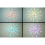 Instalatie de Craciun,96 LED-uri,joc de lumini,multicolor RGB,moara de vant,cu transformator,fir cupru,interior/exterior,Vivimall - vivimall.ro