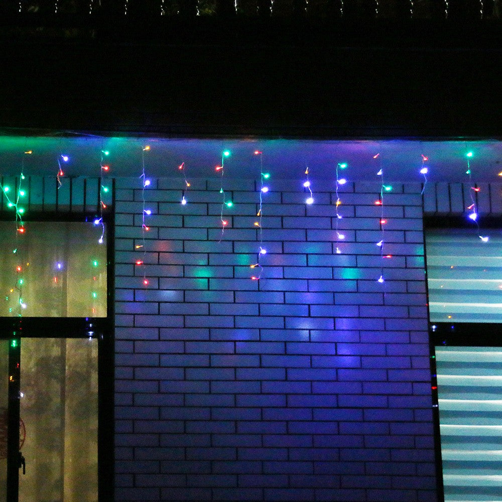 Instalatie De Craciun, Basic, Tip Turturi / Franjuri Cu Flash, 4 M, 132 Led-Uri, Interconectabila