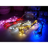 Instalatie de Craciun cu Baterii Fir Cupru Tip Sir 5 m 50 LED -uri Roz - vivimall.ro