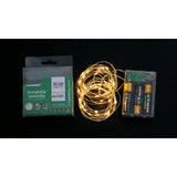 Instalatie De Craciun, Liniara, 5 M, Baterii, 50 Led-Uri, Fir Cupru, 2 Jocuri De Lumini, Interior/Exterior