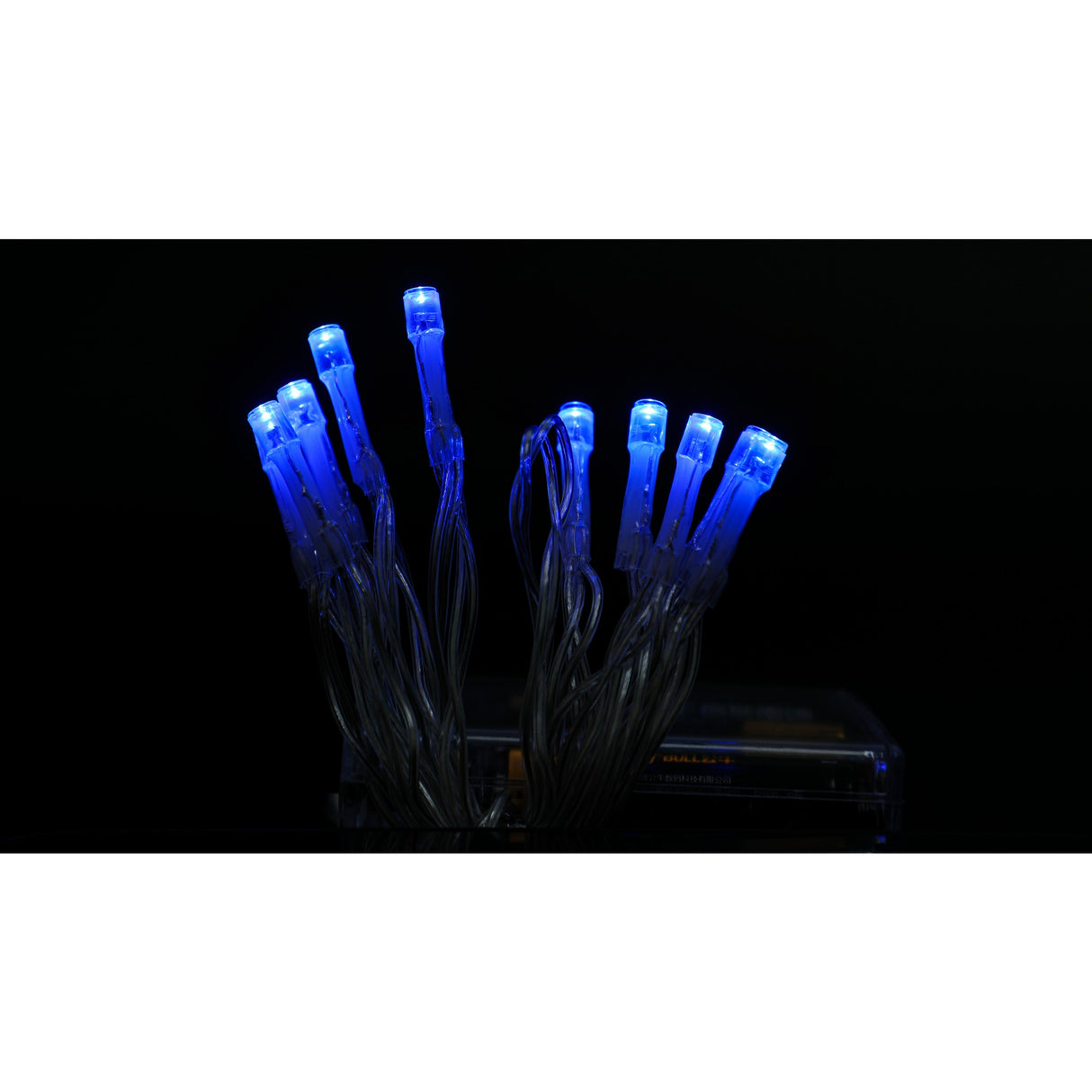 Instalatie De Craciun Cu Baterii Tip Liniar, 2 Jocuri De Lumini, Fir 1 M 10 Led -Uri, Albastru