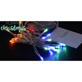 Instalatie De Craciun, Liniara, 1 M, Baterii, 10 Led-Uri, Multicolor, 2 Jocuri De Lumini, Fir, Interior/Exterior