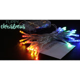 Instalatie De Craciun, Liniara, 1 M, Baterii, 10 Led-Uri, Multicolor, 2 Jocuri De Lumini, Fir, Interior/Exterior