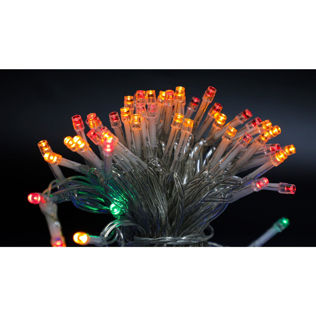 Instalatie De Craciun Cu Baterii Tip Liniar, 2 Jocuri De Lumini, Fir 10 M 100 Led -Uri, Multicolor