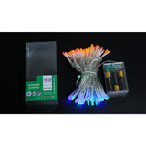 Instalatie de Craciun cu Baterii Tip Liniar, 2 jocuri de lumini, Fir Transparent 10 m 100 LED -uri, Multicolor, Resigilat - vivimall.ro