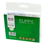 Instalatie De Craciun Cu Baterii Tip Liniar, 2 Jocuri De Lumini, Fir 3 M 30 Led -Uri, Alb Cald