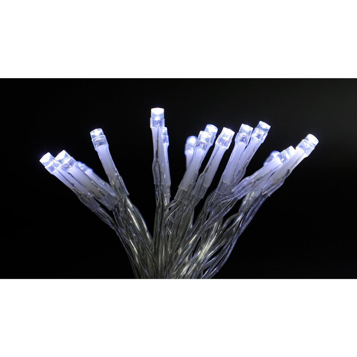 Instalatie De Craciun Cu Baterii Tip Liniar, 2 Jocuri De Lumini, Fir 3 M 30 Led -Uri, Alb Rece