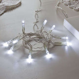 Instalatie De Craciun Cu Baterii Tip Liniar, 2 Jocuri De Lumini, Fir 3 M 30 Led -Uri, Alb Rece