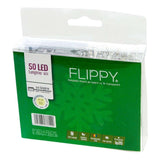 Instalatie De Craciun Cu Baterii Tip Liniar, 2 Jocuri De Lumini, Fir 5 M 50 Led -Uri, Alb Cald