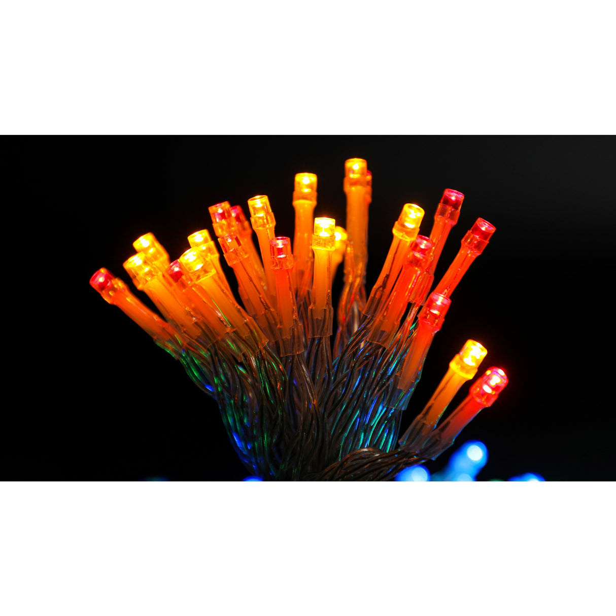 Instalatie De Craciun Cu Baterii Tip Liniar, 2 Jocuri De Lumini, Fir 5 M 50 Led -Uri, Multicolor