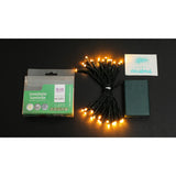 Instalatie De Craciun Cu Baterii Tip Liniar, 2 Jocuri De Lumini, Fir 3 M 30 Led -Uri, Alb Cald