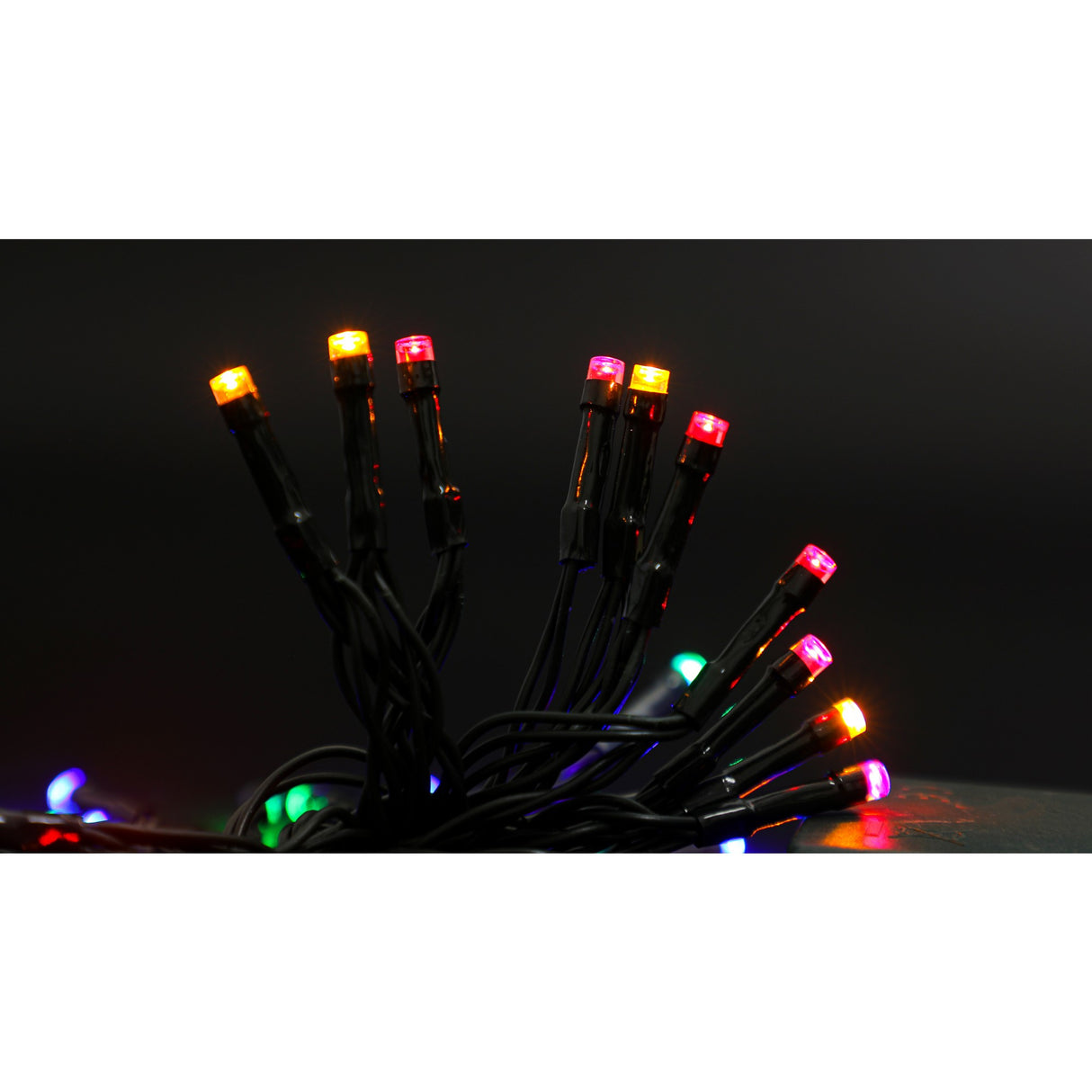 Instalatie De Craciun Cu Baterii Tip Liniar, 2 Jocuri De Lumini, Fir Verde 3 M 30 Led -Uri