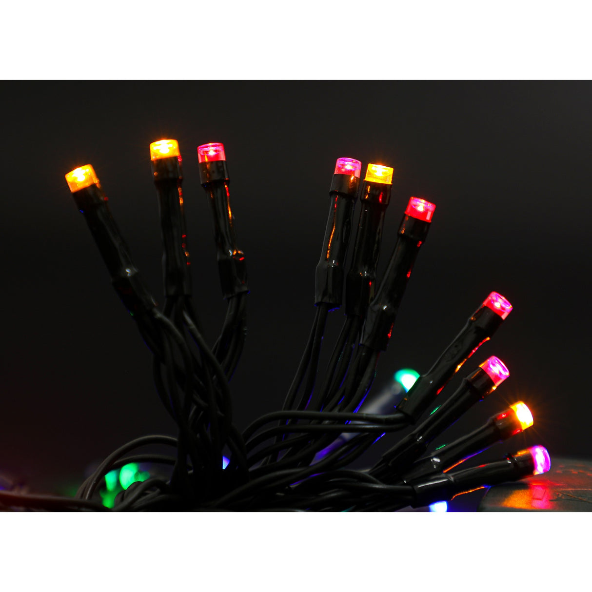 Instalatie De Craciun Cu Baterii Tip Liniar, 2 Jocuri De Lumini, Fir Verde 3 M 30 Led -Uri