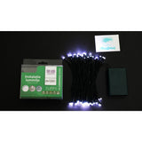 Instalatie De Craciun Cu Baterii Tip Liniar, 2 Jocuri De Lumini, Fir 5 M 50 Led -Uri, Alb Rece