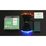 Instalatie De Craciun Cu Baterii Tip Liniar, 2 Jocuri De Lumini, Fir Verde 5 M 50 Led -Uri