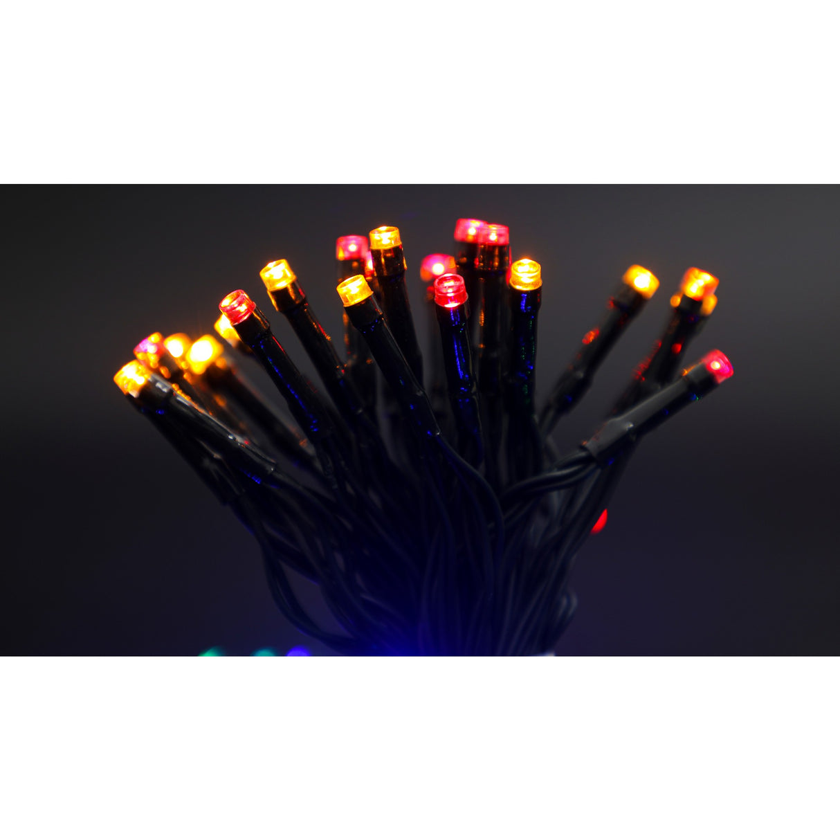 Instalatie De Craciun Cu Baterii Tip Liniar, 2 Jocuri De Lumini, Fir Verde 5 M 50 Led -Uri