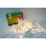 Instalație Crăciun Flippy tip franjuri cu flash, 120 LED-uri alb cald, IP65, secțiune 5 m, vedere frontală