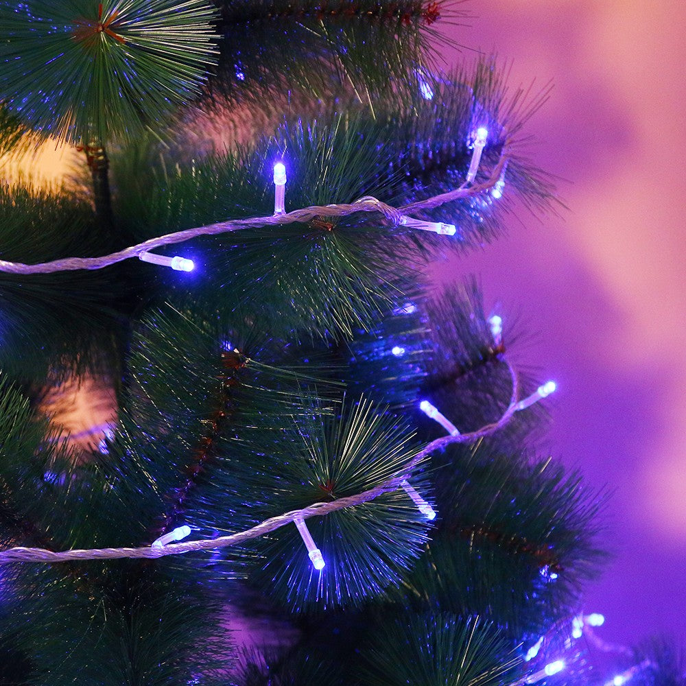 Instalatie de Craciun, Flippy®, Tip Liniara, 14.5 m, 200 LED-uri, Interconectabila, Albastru - vivimall.ro