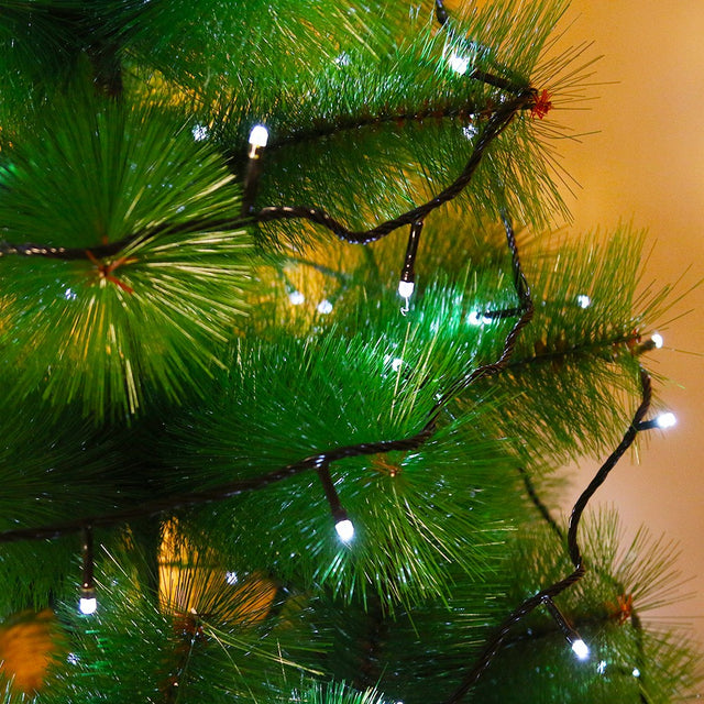 Instalatie de Craciun Flippy® Tip Liniara, 17 m, 200 LED-uri Hexagonale. Interconectabila, Alb Rece - vivimall.ro