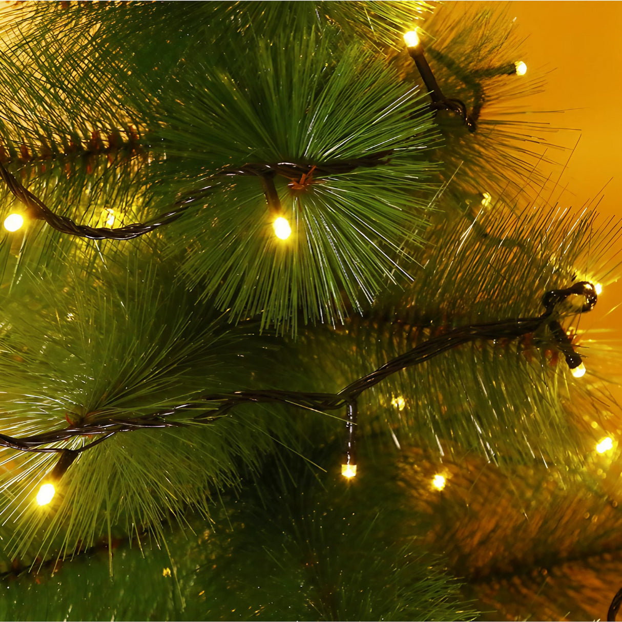 Instalatie De Craciun, Tip Liniara, 9 M, 100 Led-Uri, Interconectabila, Alb Cald, Fir