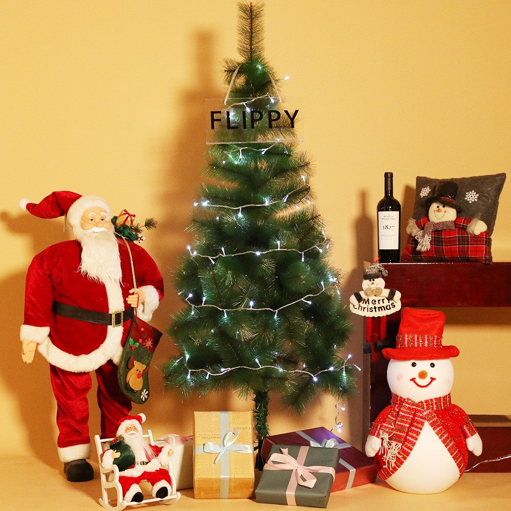 Instalatie de Craciun, Flippy®, Tip Liniara, 9 m, 100 LED-uri, Interconectabila, Alb Rece - vivimall.ro