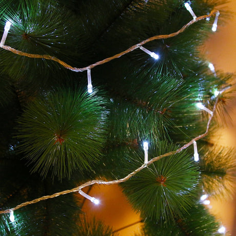 Instalatie de Craciun, Flippy®, Tip Liniara, 9 m, 100 LED-uri, Interconectabila, Alb Rece - vivimall.ro