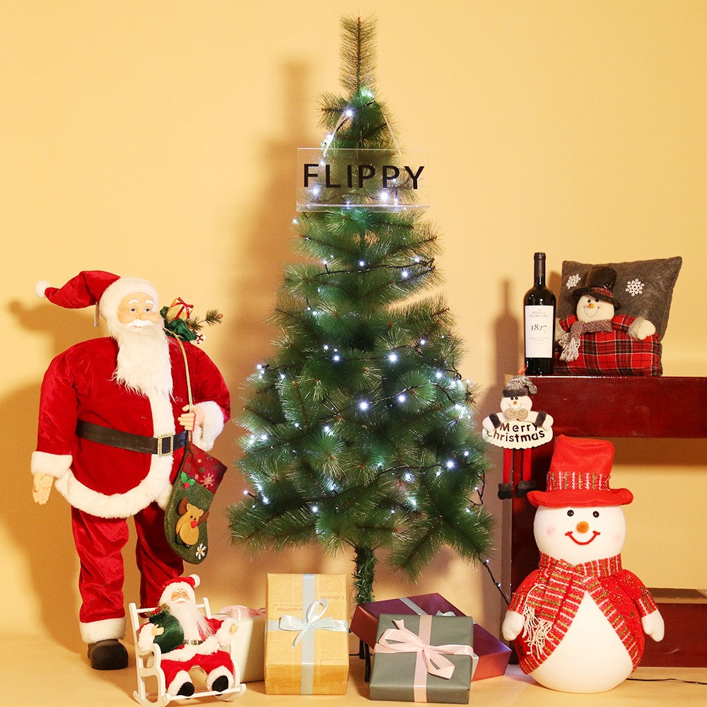 Instalatie de Craciun, Flippy®, Tip Liniara, 9 m, 100 LED-uri, Interconectabila, Lumina Mata, Alb Rece - vivimall.ro